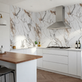 SPC Wall Panel White Brown Vein Marble (280cm x 97cm)