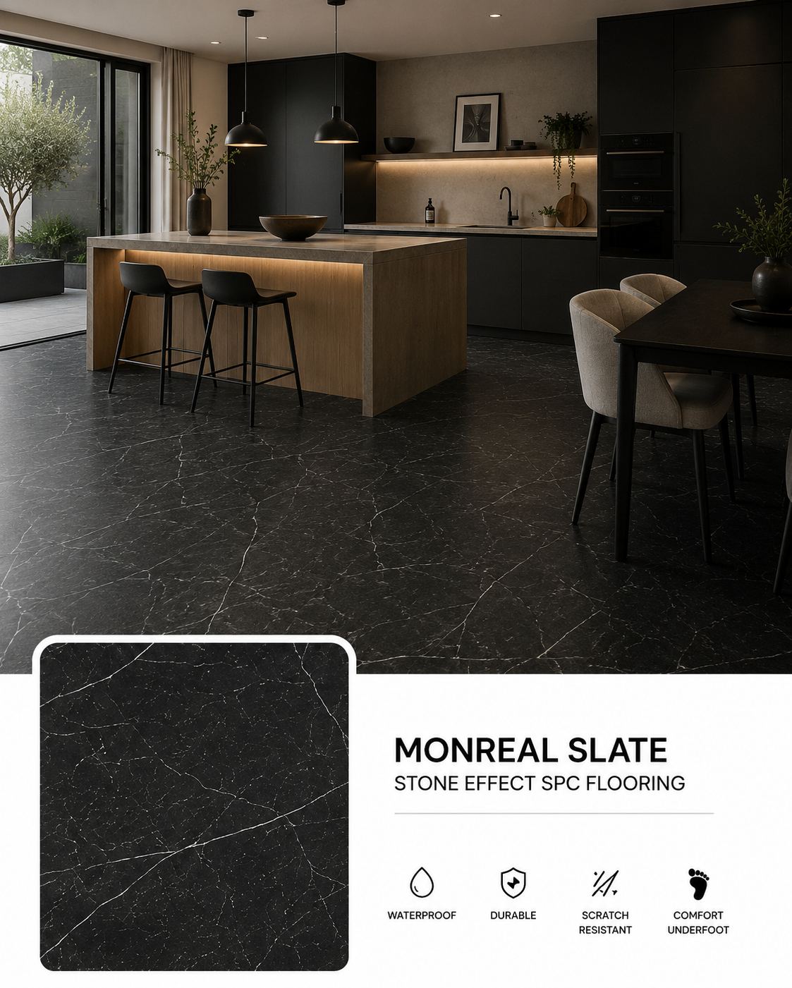 Monreal Slate Stone SPC Flooring