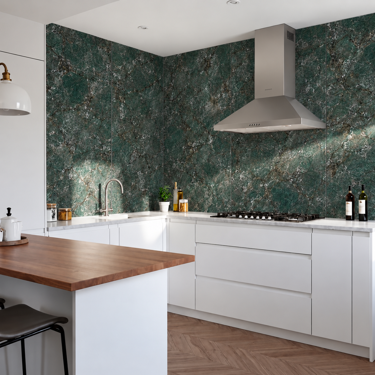 SPC Wall Panel Green Marble (280cm x 97cm)