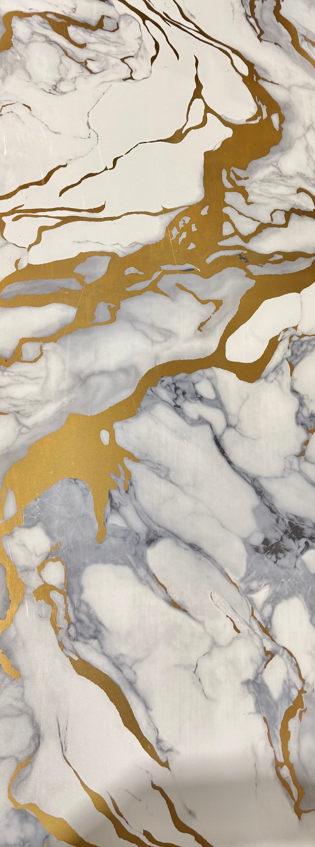 SPC Wall Panel White Gold Abstract Marble (280cm x 97cm)