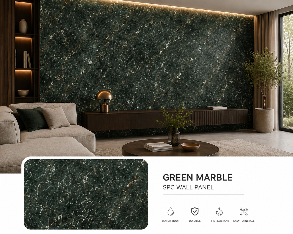 Green Marble SPC Wall Panel