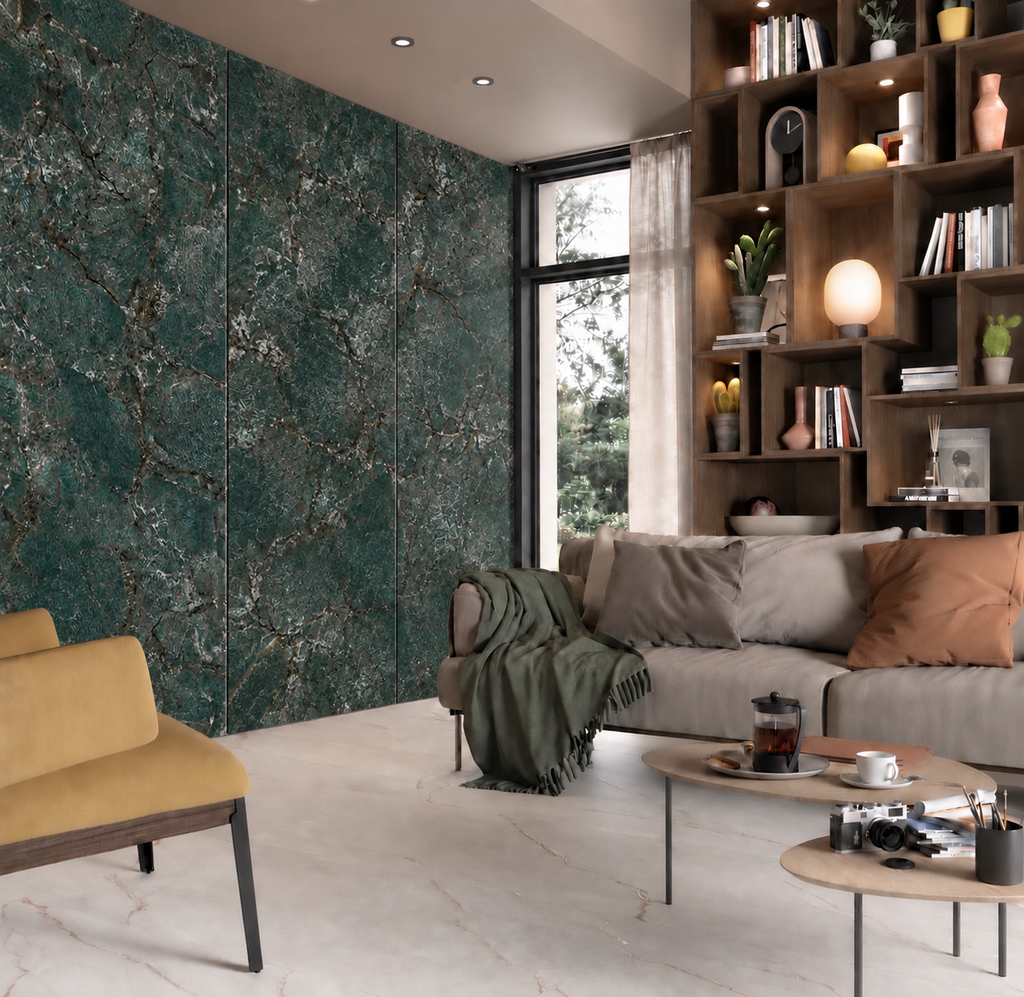 SPC Wall Panel Green Marble (280cm x 97cm)