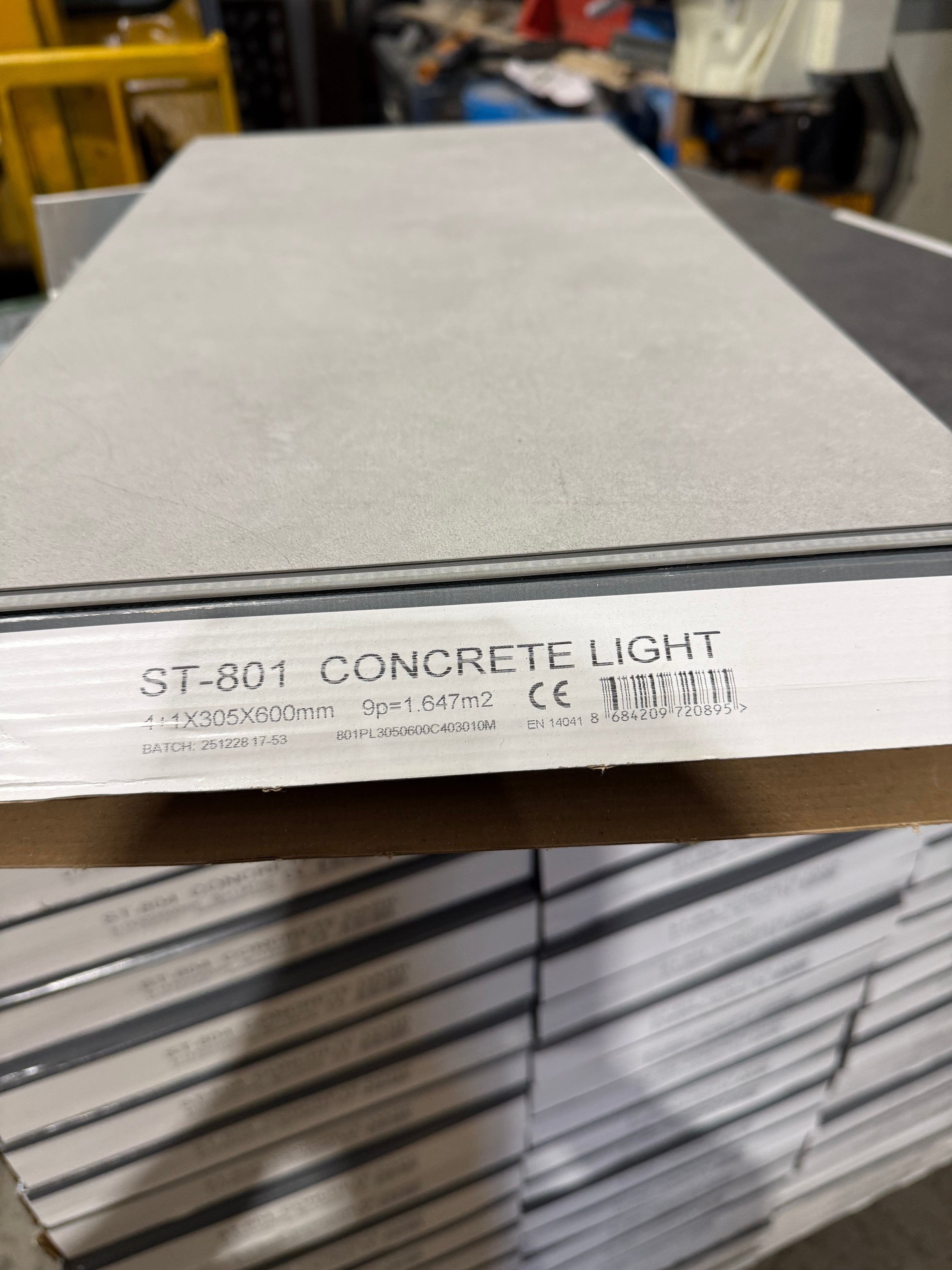 50m² Pallet Deal – Concrete Light Stone SPC Flooring