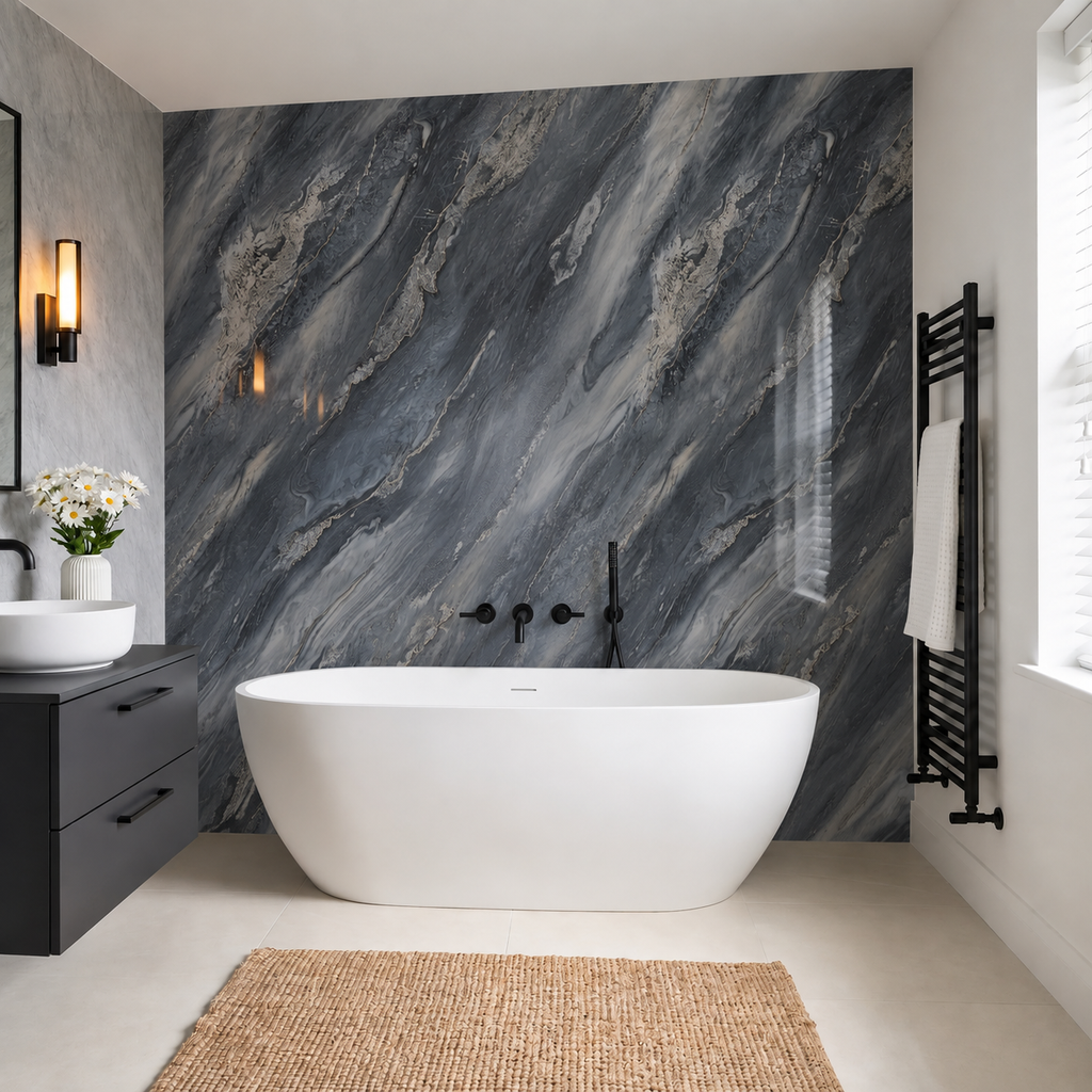 SPC Wall Panel Grey Onyx Marble (280cm x 97cm)