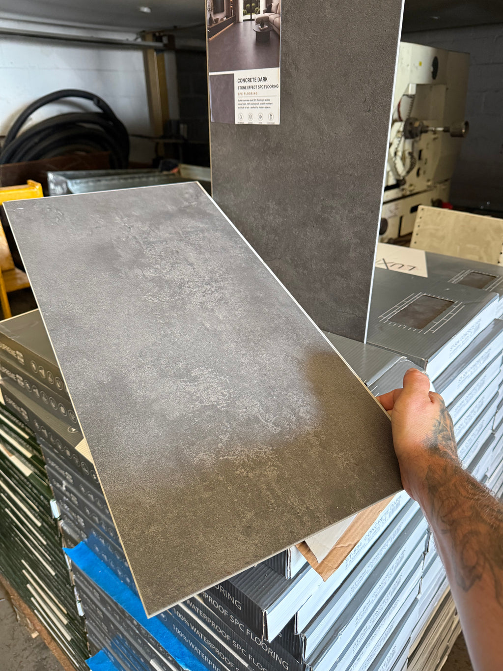 Concrete Dark Stone SPC Flooring ST804 SUPREME