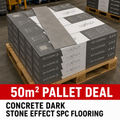 50m² Pallet Deal – Concrete Dark Stone SPC Flooring