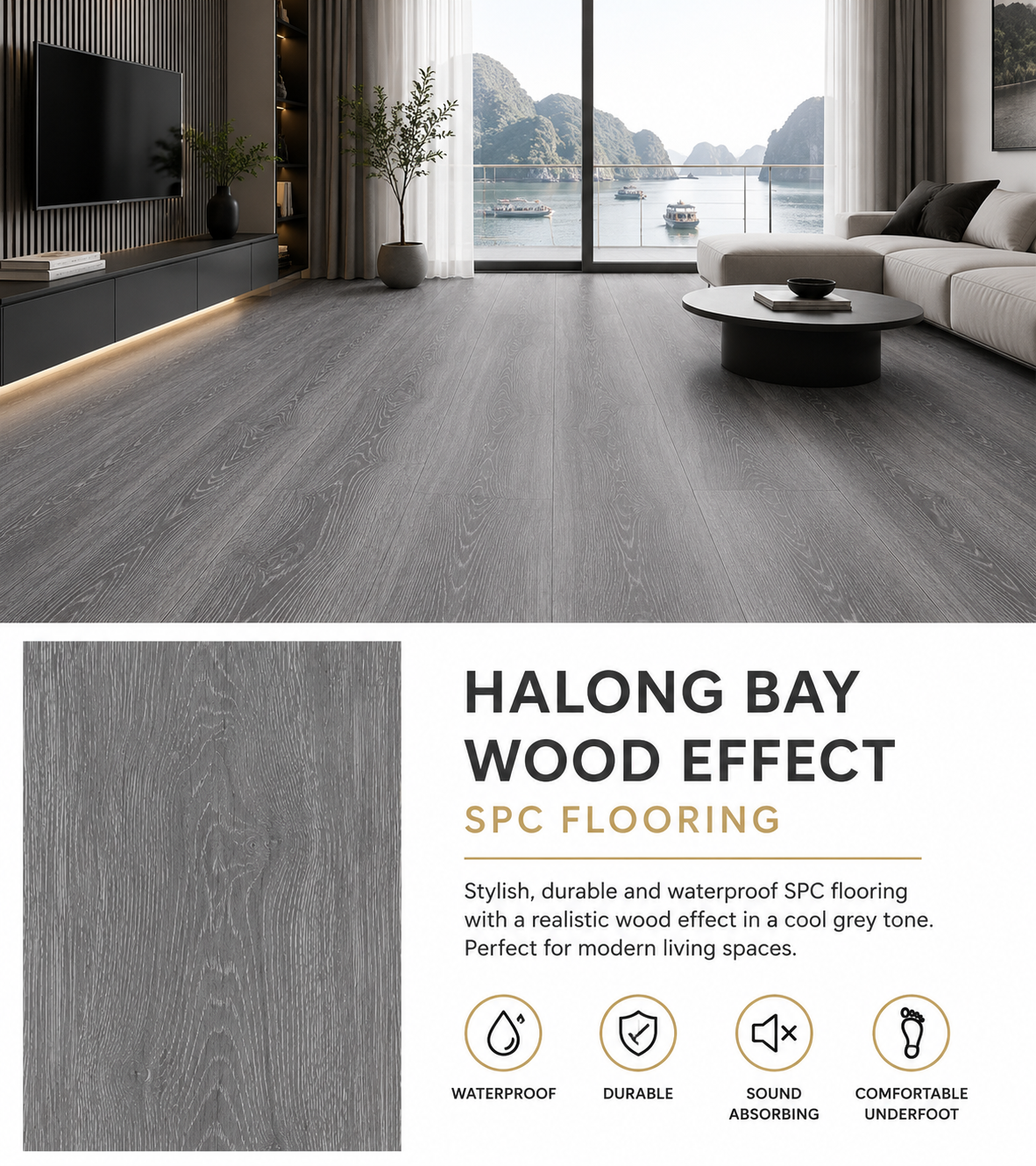 50m² Pallet Deal – Halong Bay Wood Effect SPC Flooring