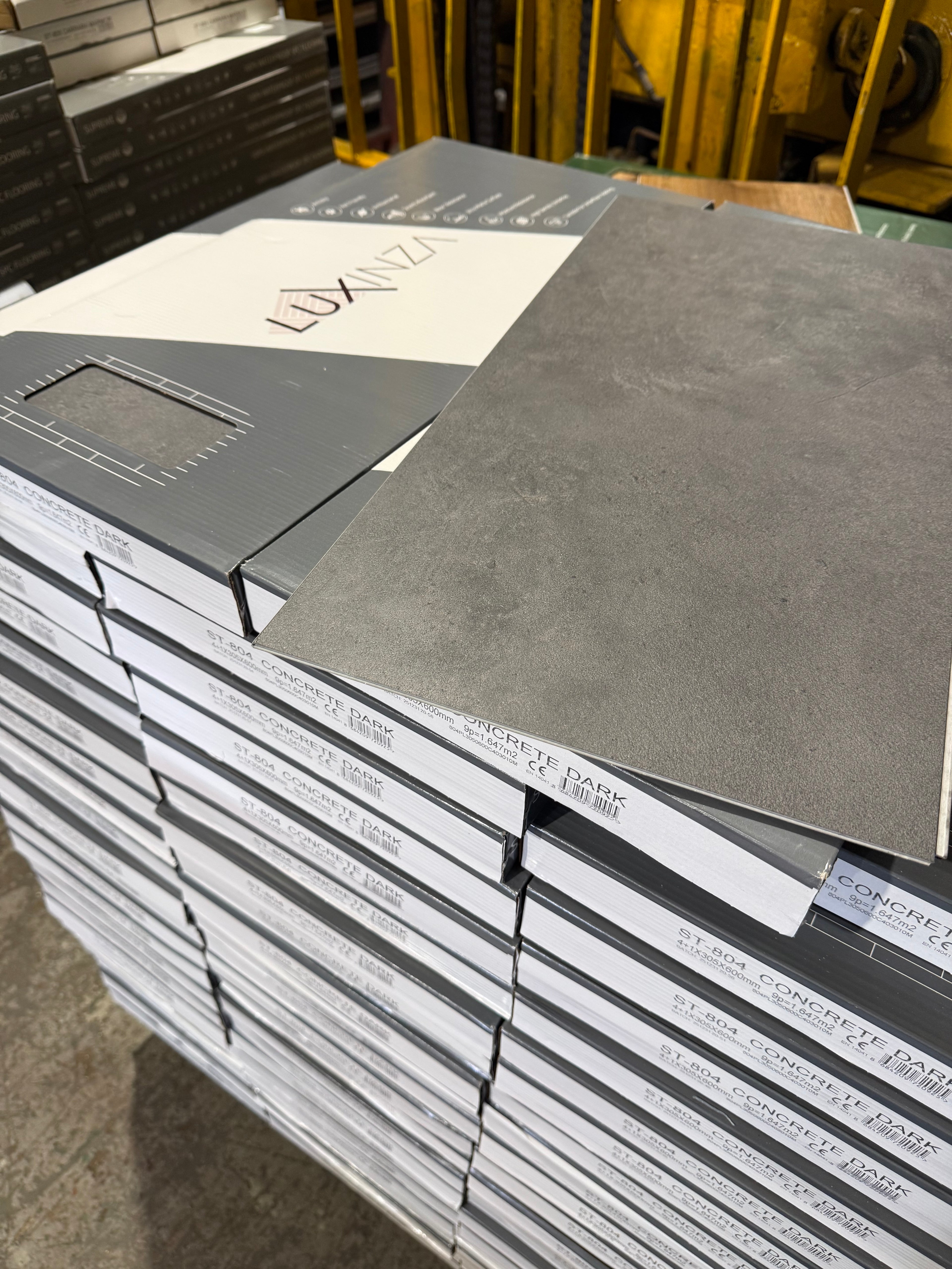 50m² Pallet Deal – Concrete Dark Stone SPC Flooring