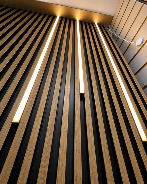 6 Light LED Wall Panel Lighting Kit – 1m or 2m – Black or White