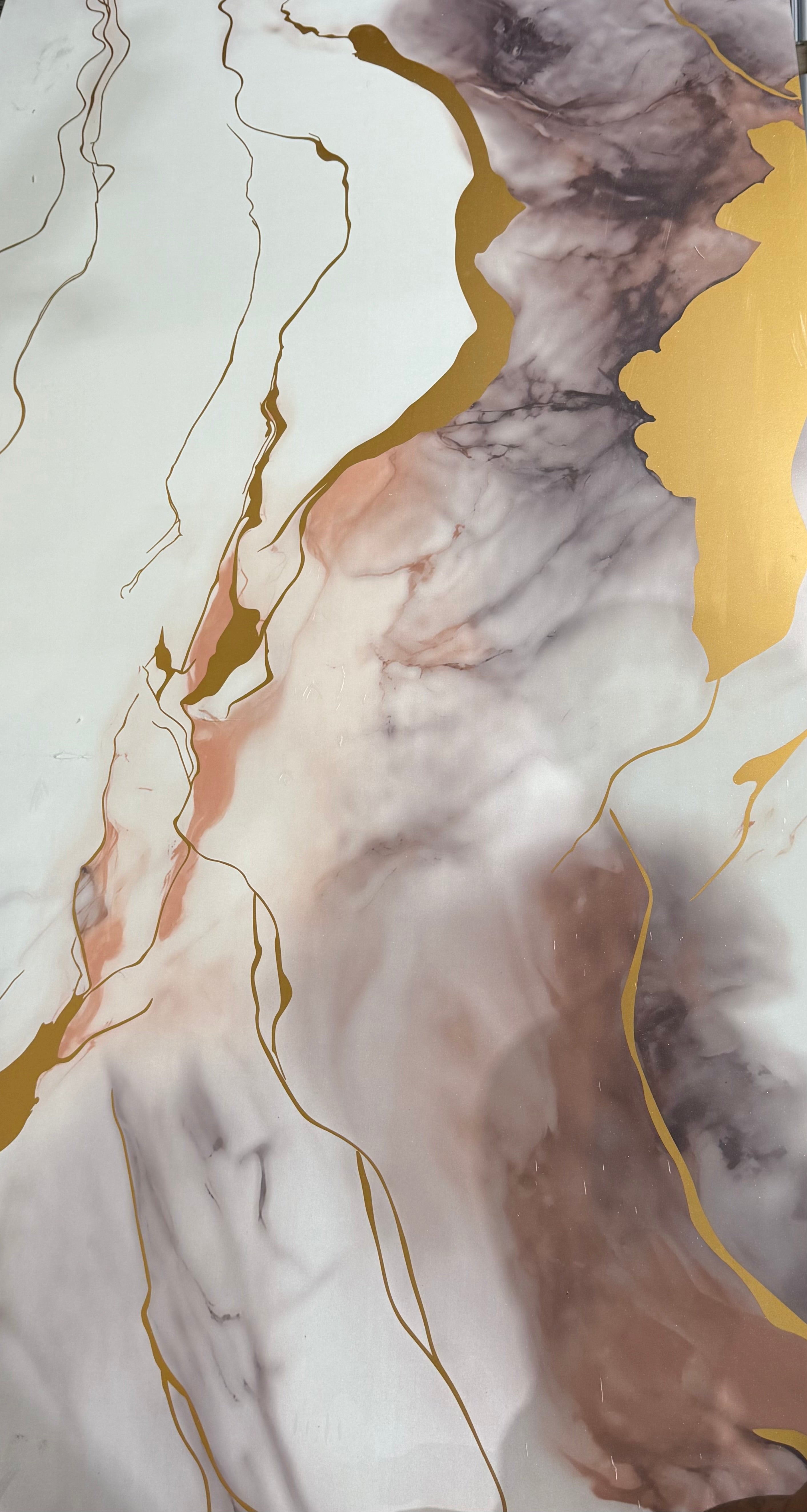 White Rose Gold Marble SPC Wall Panel