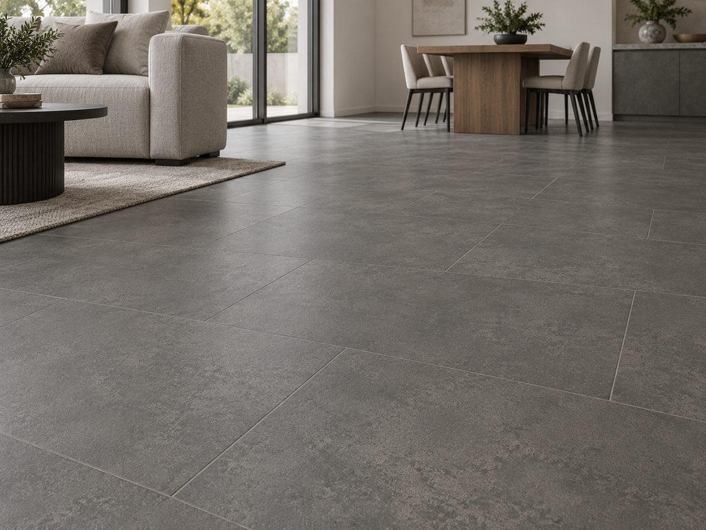 Concrete Dark Stone SPC Flooring ST804 SUPREME