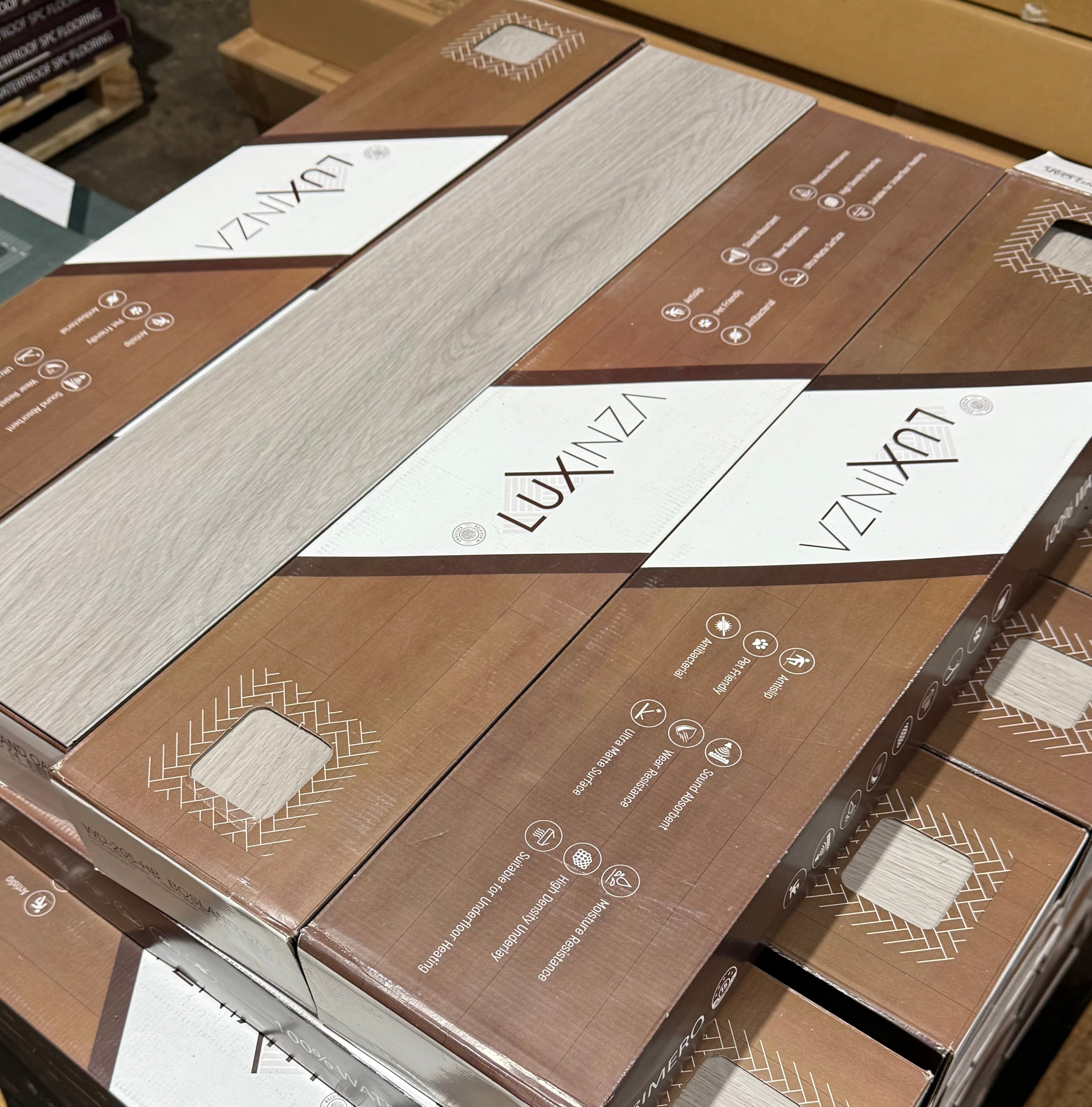 50m² Pallet Deal – Bosland Oak Herringbone SPC Flooring