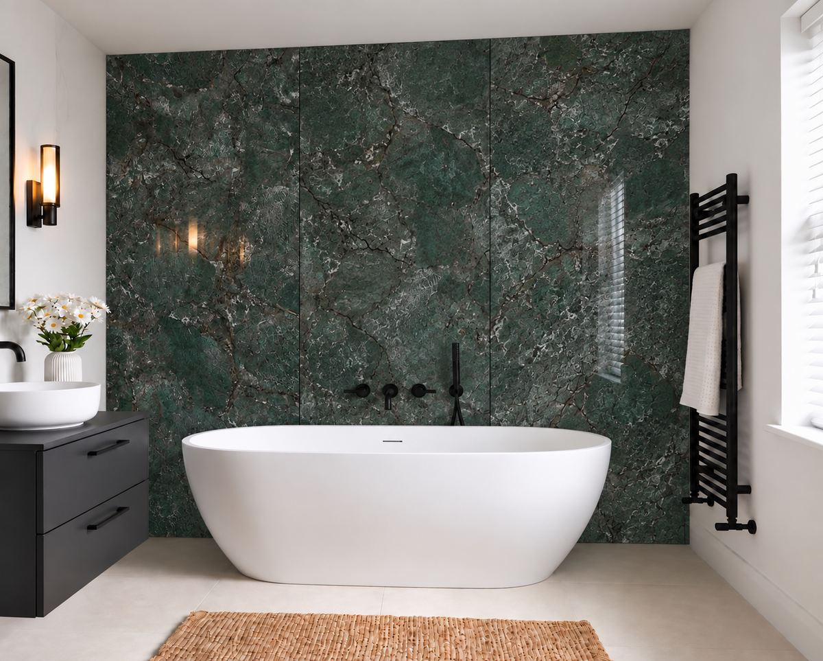 SPC Wall Panel Green Marble (280cm x 97cm)