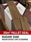 50m² Pallet Deal – Sugar Oak Wood Effect SPC Flooring