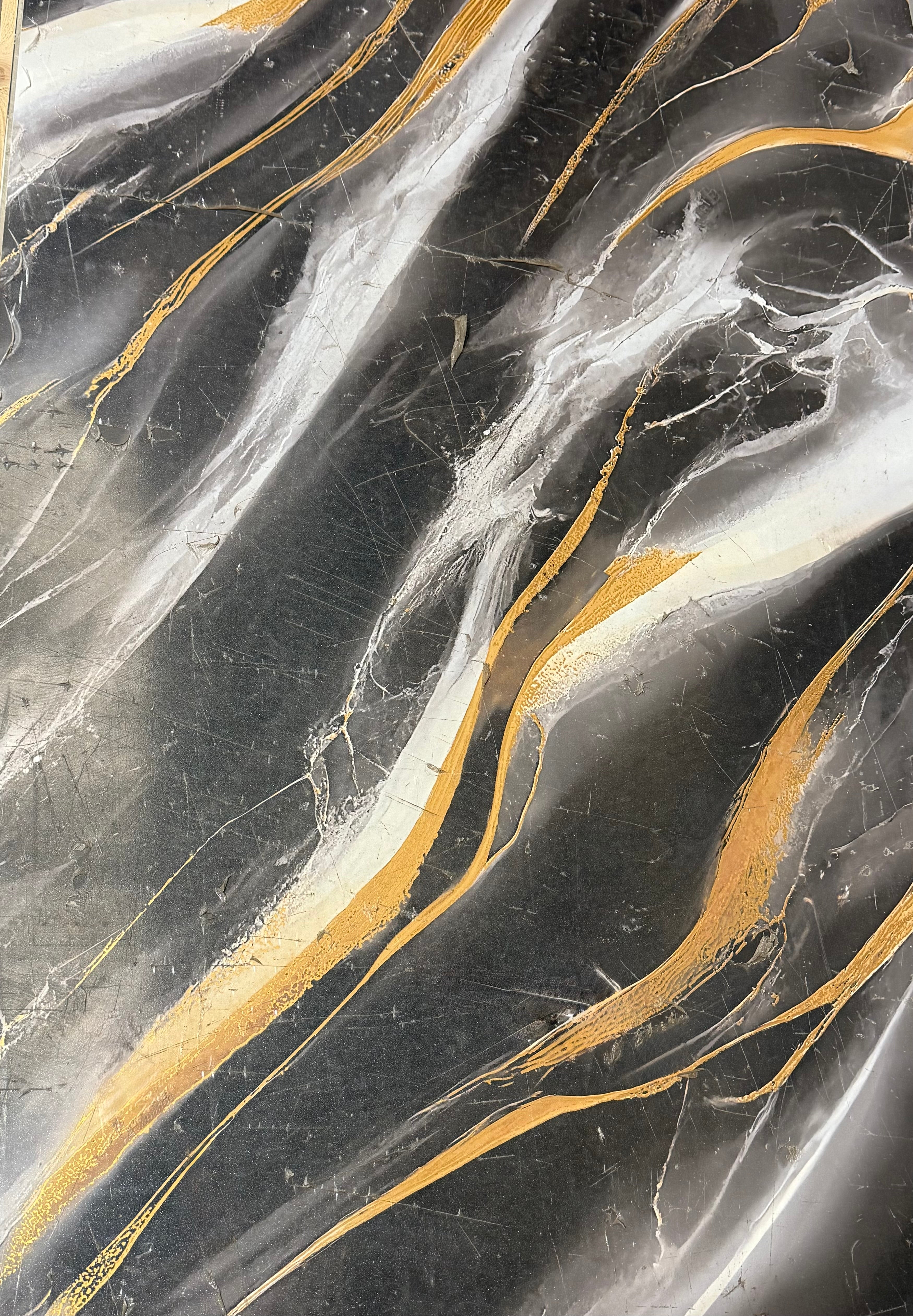 Black Gold Marble SPC Wall Panel