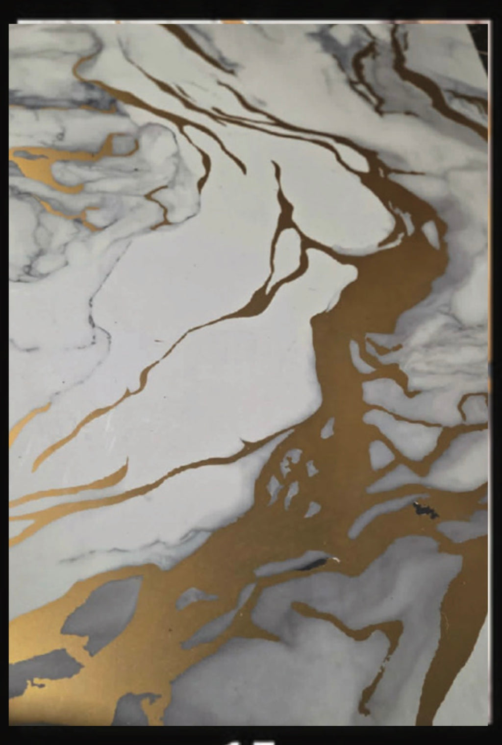 White Gold Abstract Marble SPC Wall Panel