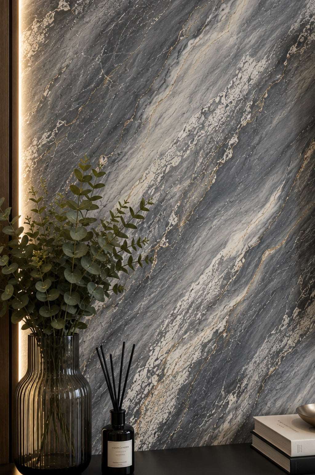 SPC Wall Panel Grey Onyx Marble (280cm x 97cm)