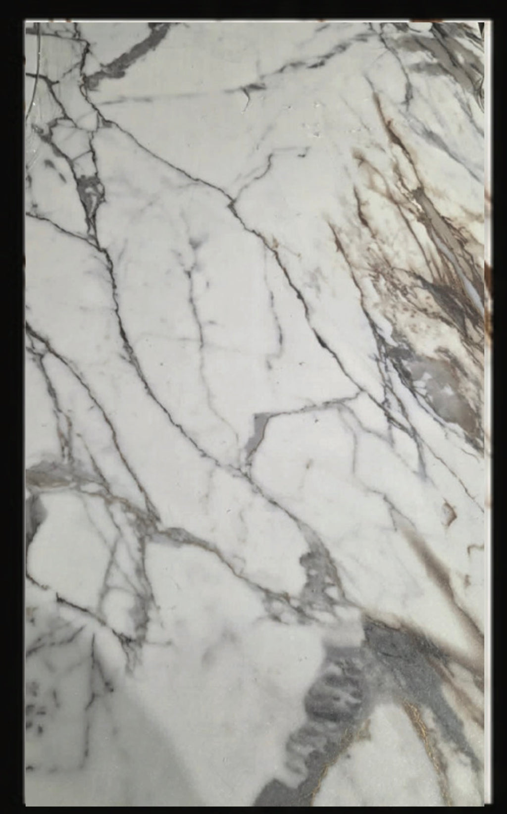 White Brown Vein Marble SPC Wall Panel
