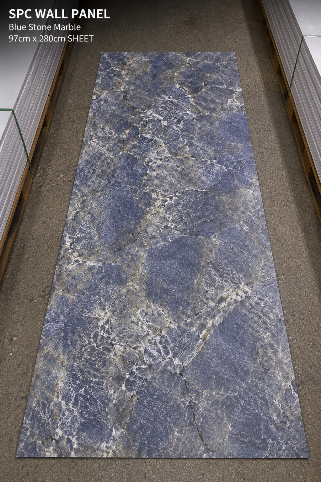 SPC Wall Panel Blue Stone Marble (280cm x 97cm)