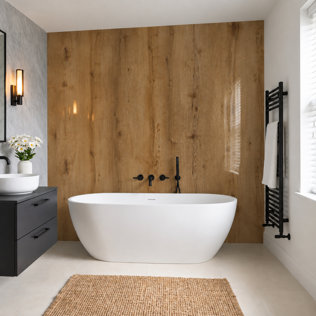 SPC Wall Panel Natural Oak (280cm x 97cm)