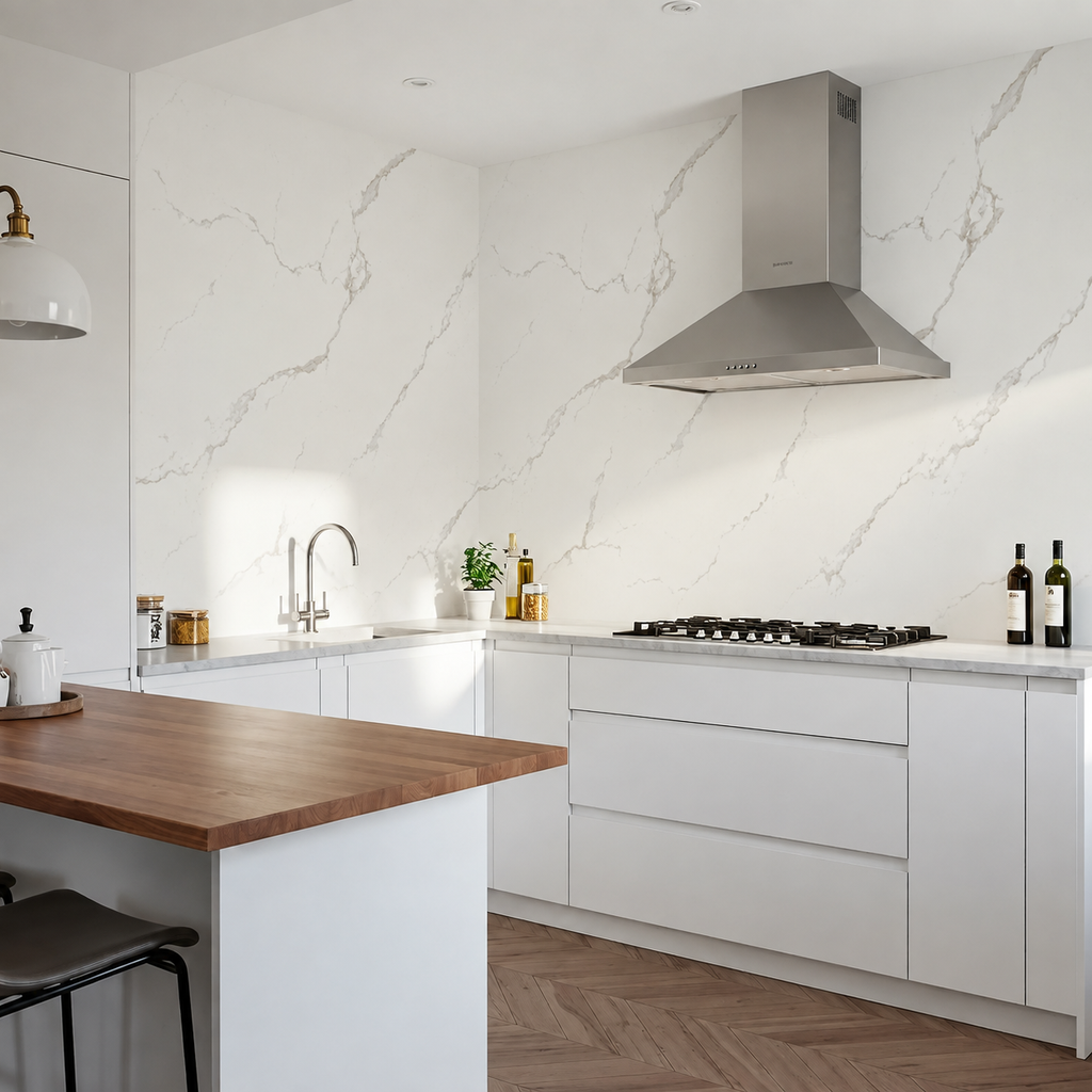 SPC Wall Panel White Carrara (280cm x 97cm)