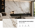 White Brown Vein Marble SPC Wall Panel