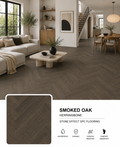 Smoked Oak Herringbone SPC Flooring