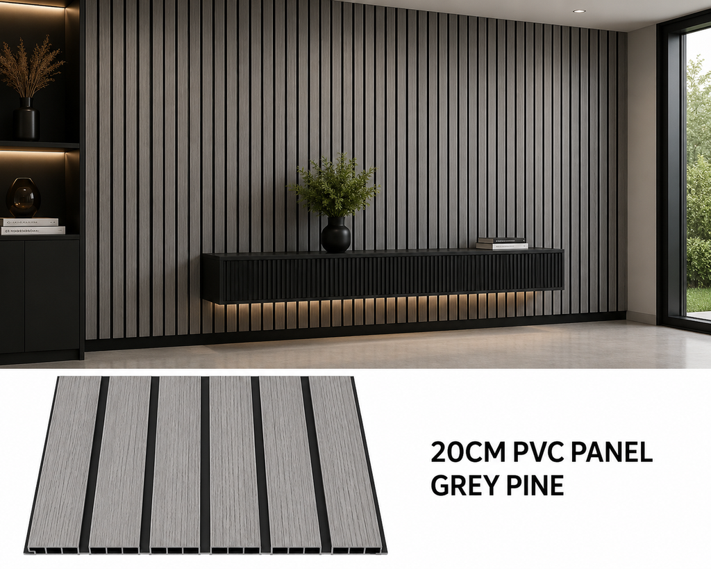 20cm PVC Panel Grey Pine (Gri Desenli)