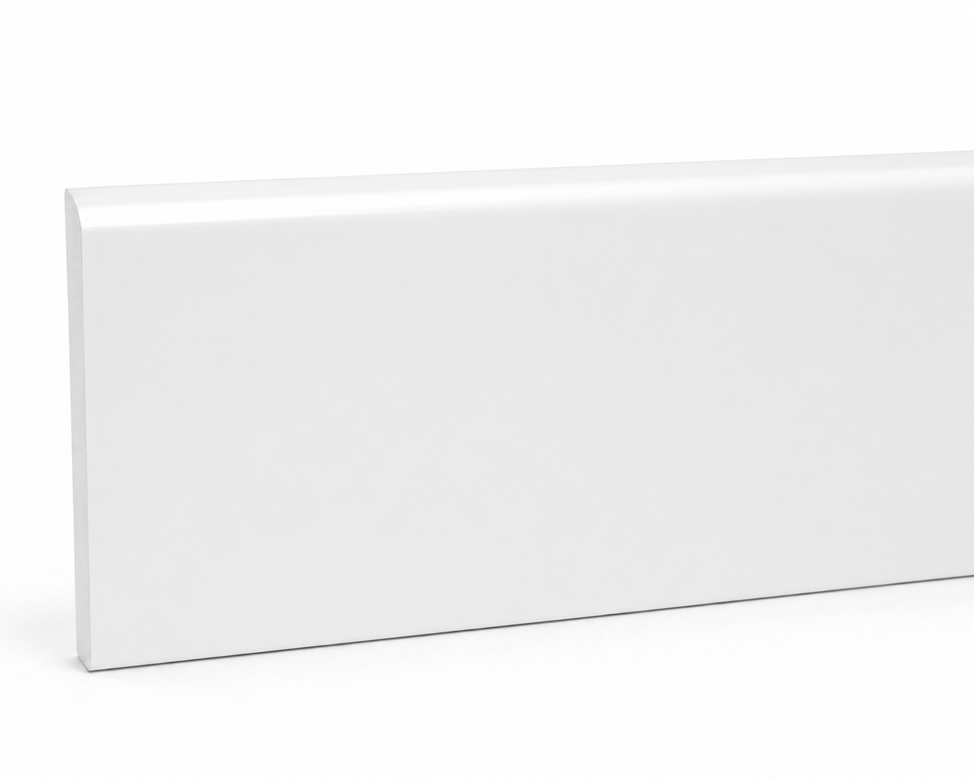 Luxinza 80mm PVC Foam Polymer Skirting Board – 103 White