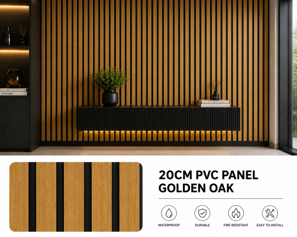 20cm PVC Panel Golden Oak (Altinmese)