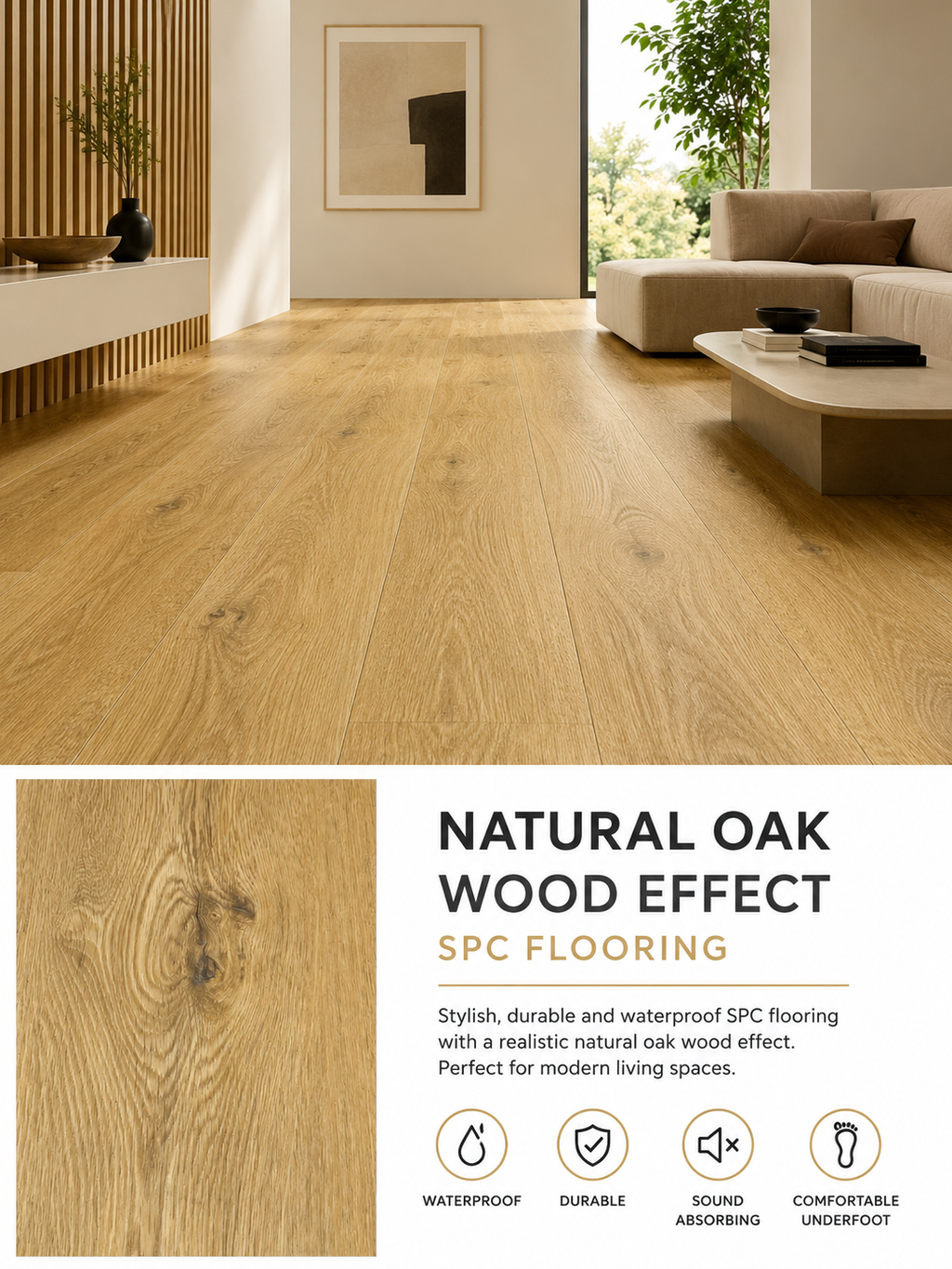 50m² Pallet Deal – Natural Oak Wood Effect SPC Flooring