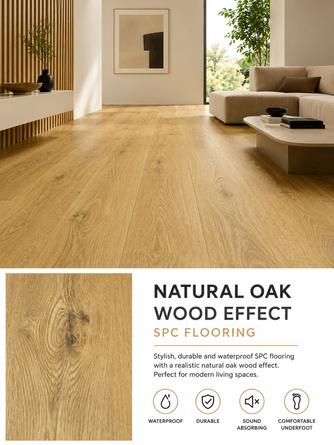 50m² Pallet Deal – Natural Oak Wood Effect SPC Flooring