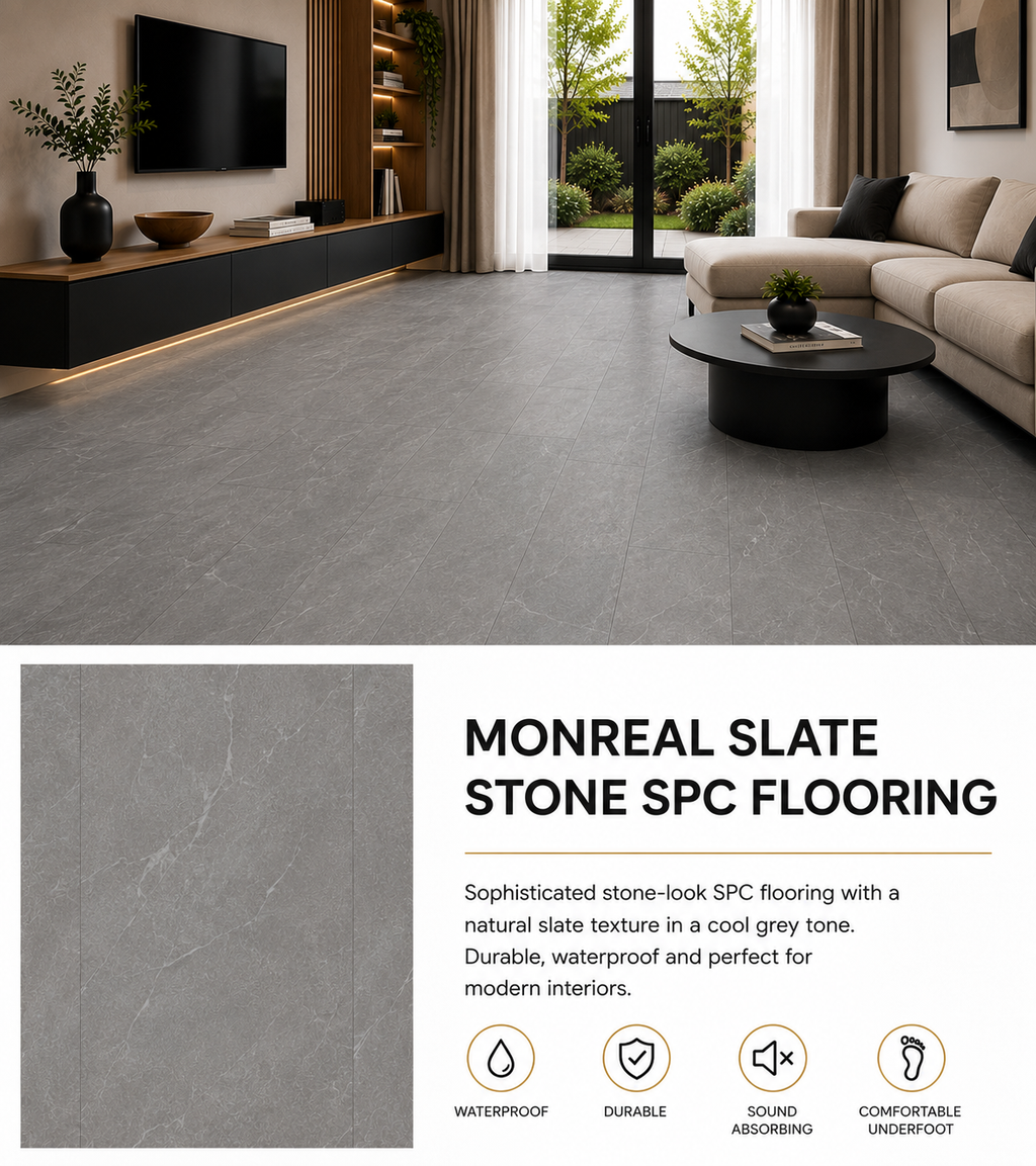 50m² Pallet Deal – Monreal Slate Stone SPC Flooring