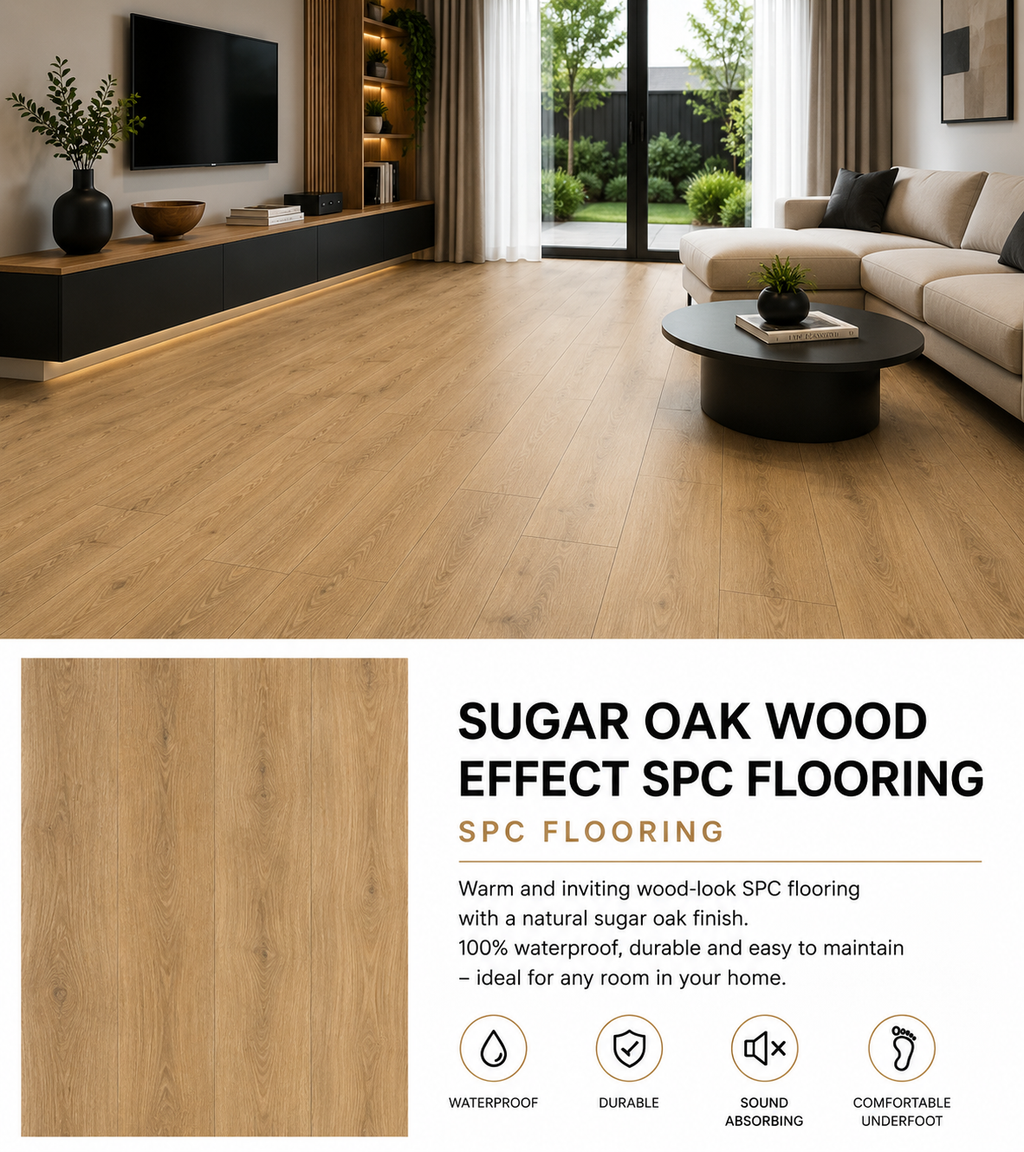 50m² Pallet Deal – Sugar Oak Wood Effect SPC Flooring