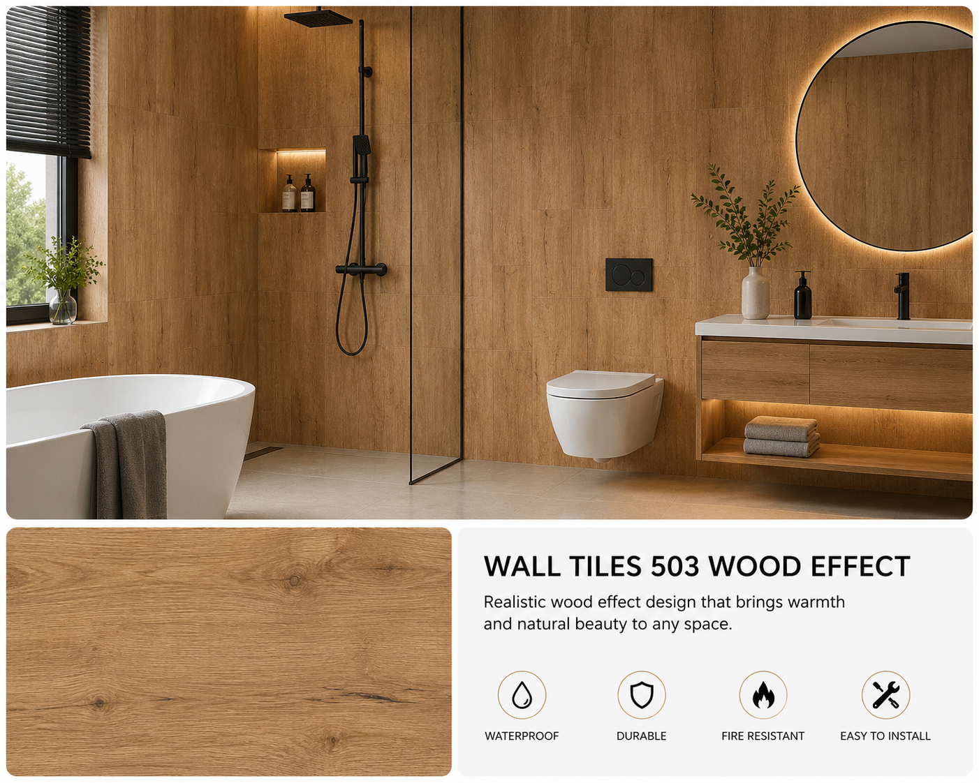 Wall Tiles 503 Wood Effect
