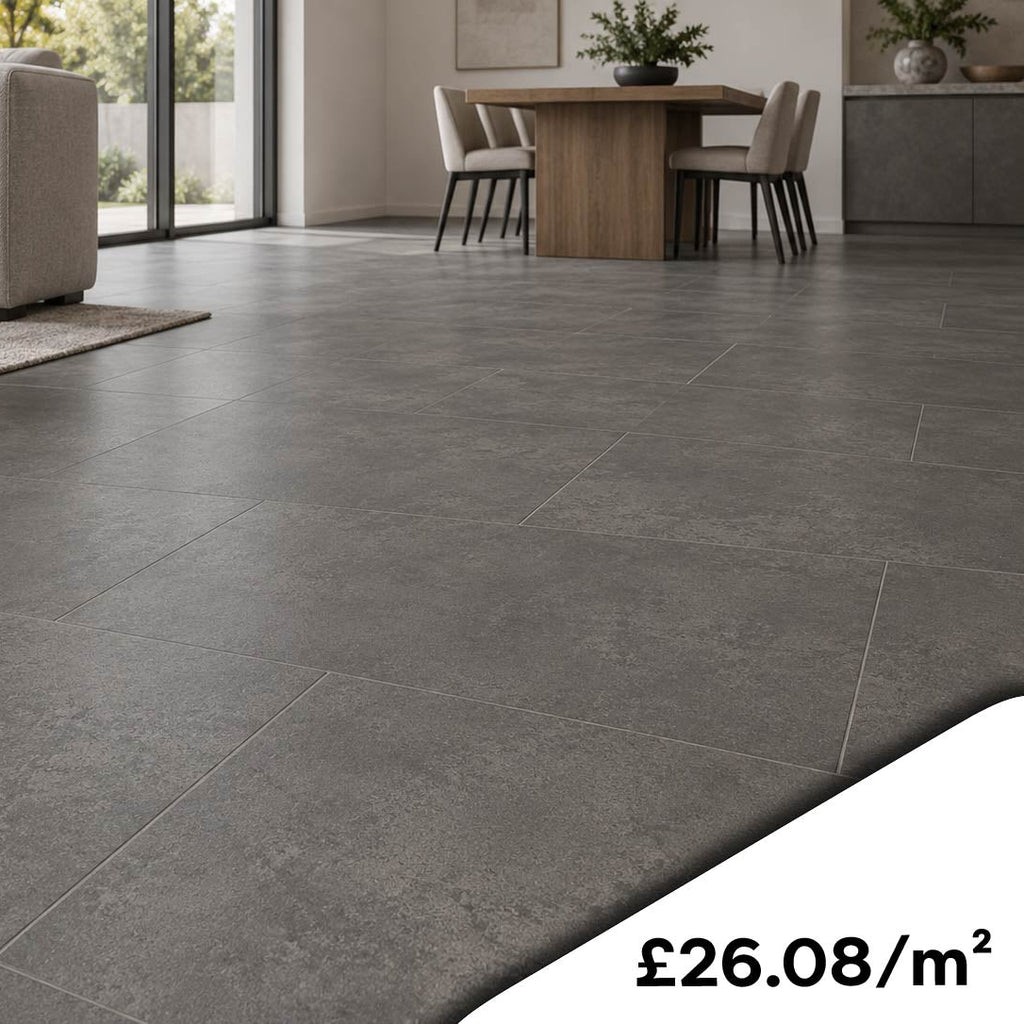 Concrete Dark Stone SPC Flooring ST804 SUPREME