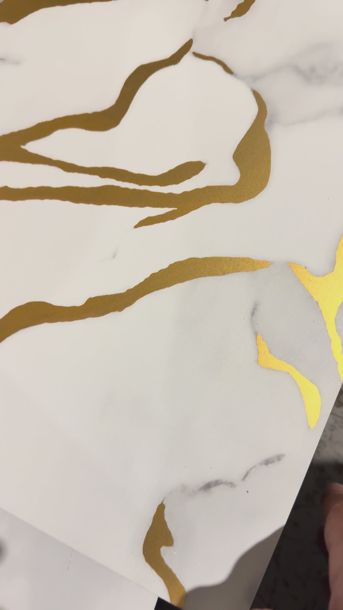 SPC Wall Panel White Gold Abstract Marble (280cm x 97cm)