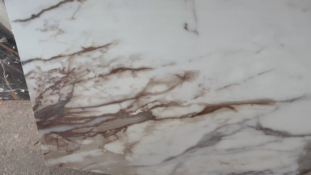 SPC Wall Panel White Brown Vein Marble (280cm x 97cm)