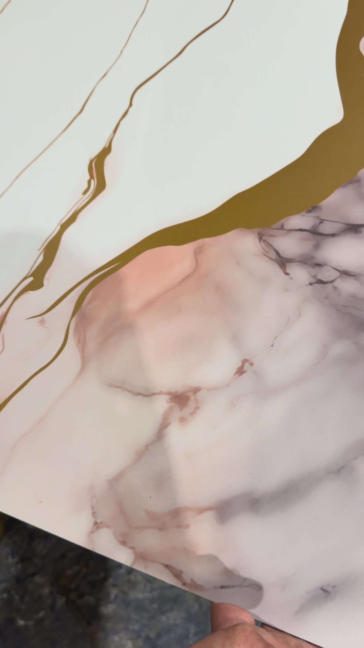 SPC Wall Panel White Rose Gold Marble (280cm x 97cm)